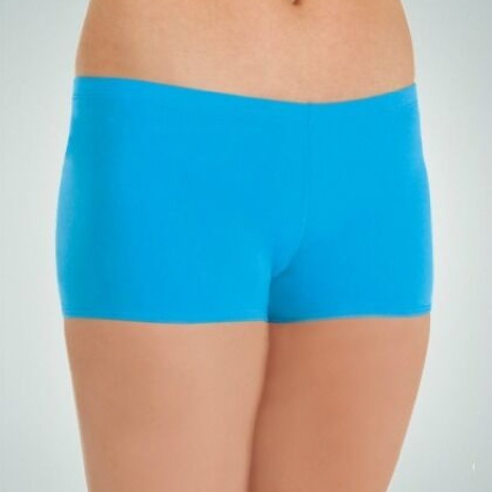 Body Wrappers 607 Women's Size Medium (8-10) Turquoise Hot Short Panty